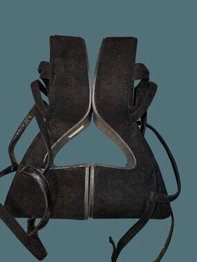 Cuccoo Bizchic Strappy Platform Chunky Grunge Gothic Y2K Heels Euro 41 US 9.5